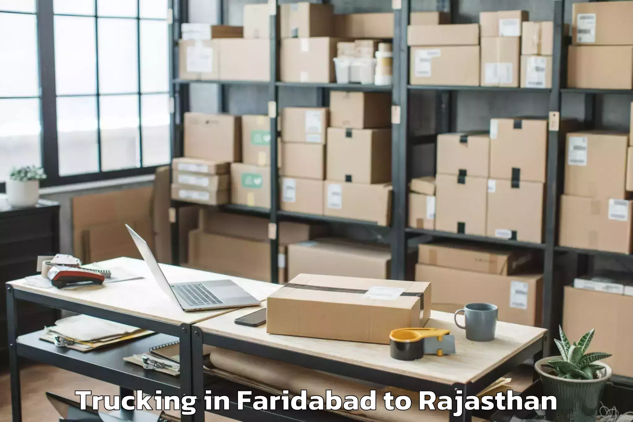 Faridabad to Sri Vijaynagar Trucking Booking